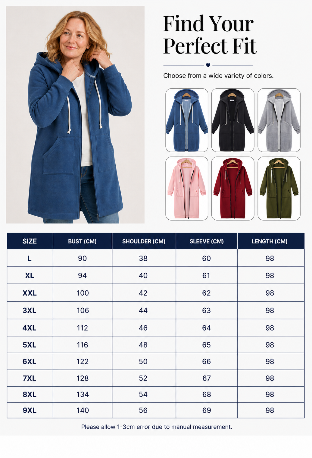 Damen Fleece-Hoodies mit Reißverschluss