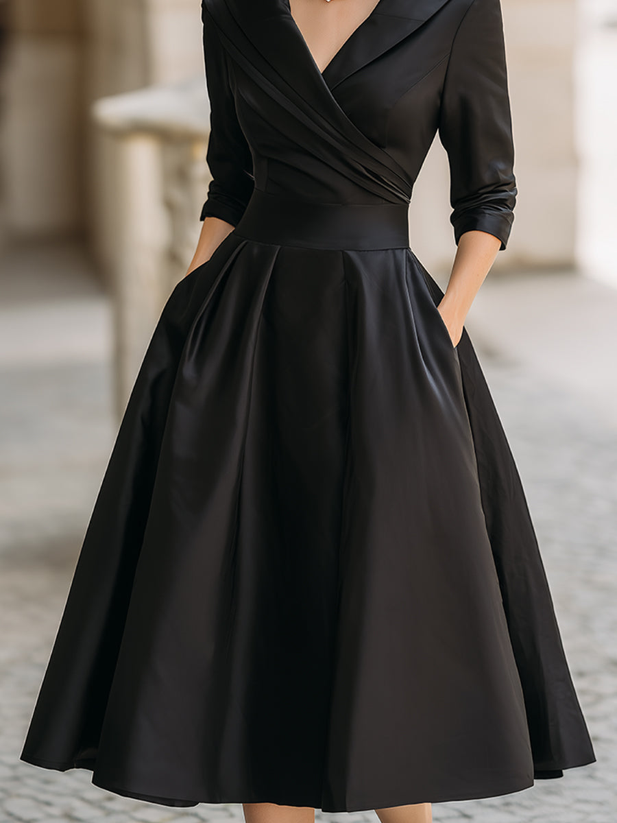 Coraline Elegantes Abendkleid mit V-Ausschnitt