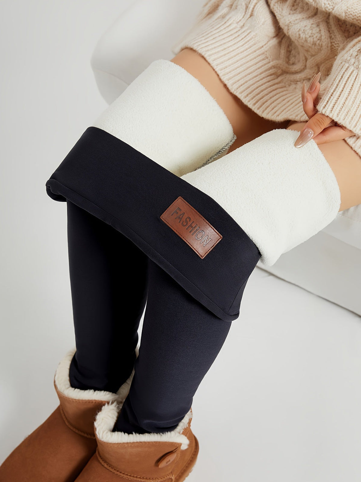 High-Waist Kuschelige Winter-Leggings