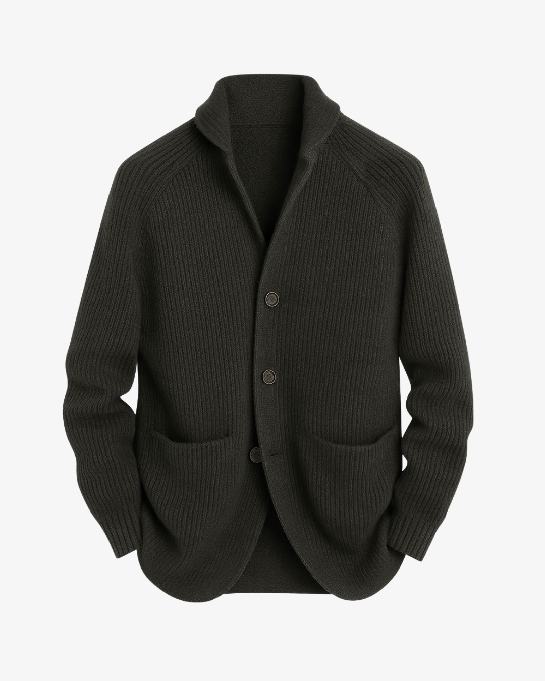 Elliot Taillierte Strick-Strickjacke mit Knopfleiste