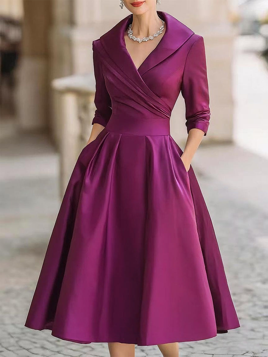 Coraline Elegantes Abendkleid mit V-Ausschnitt