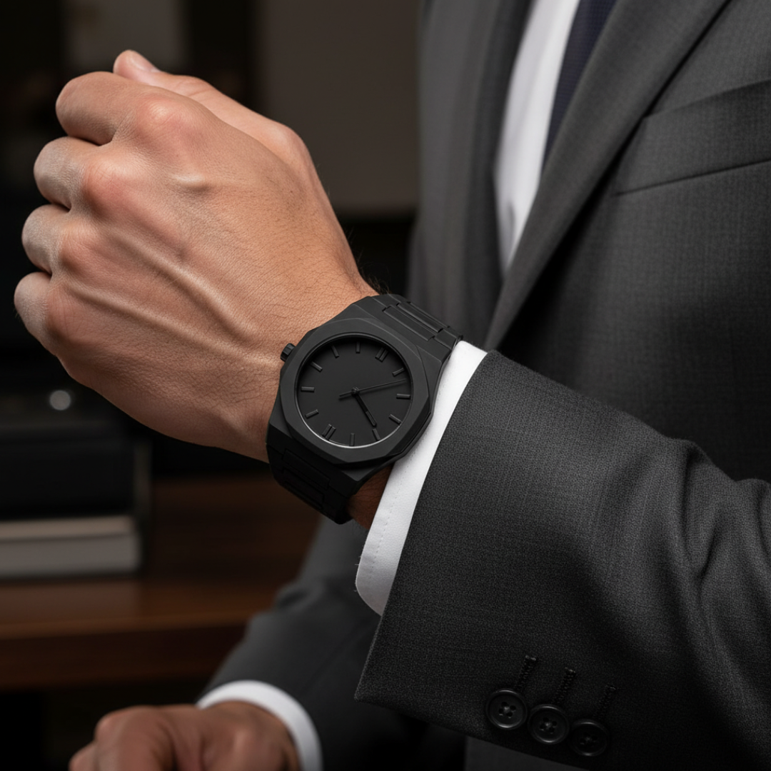 KRONOS Uhr – Polycarbonat-Edition Black