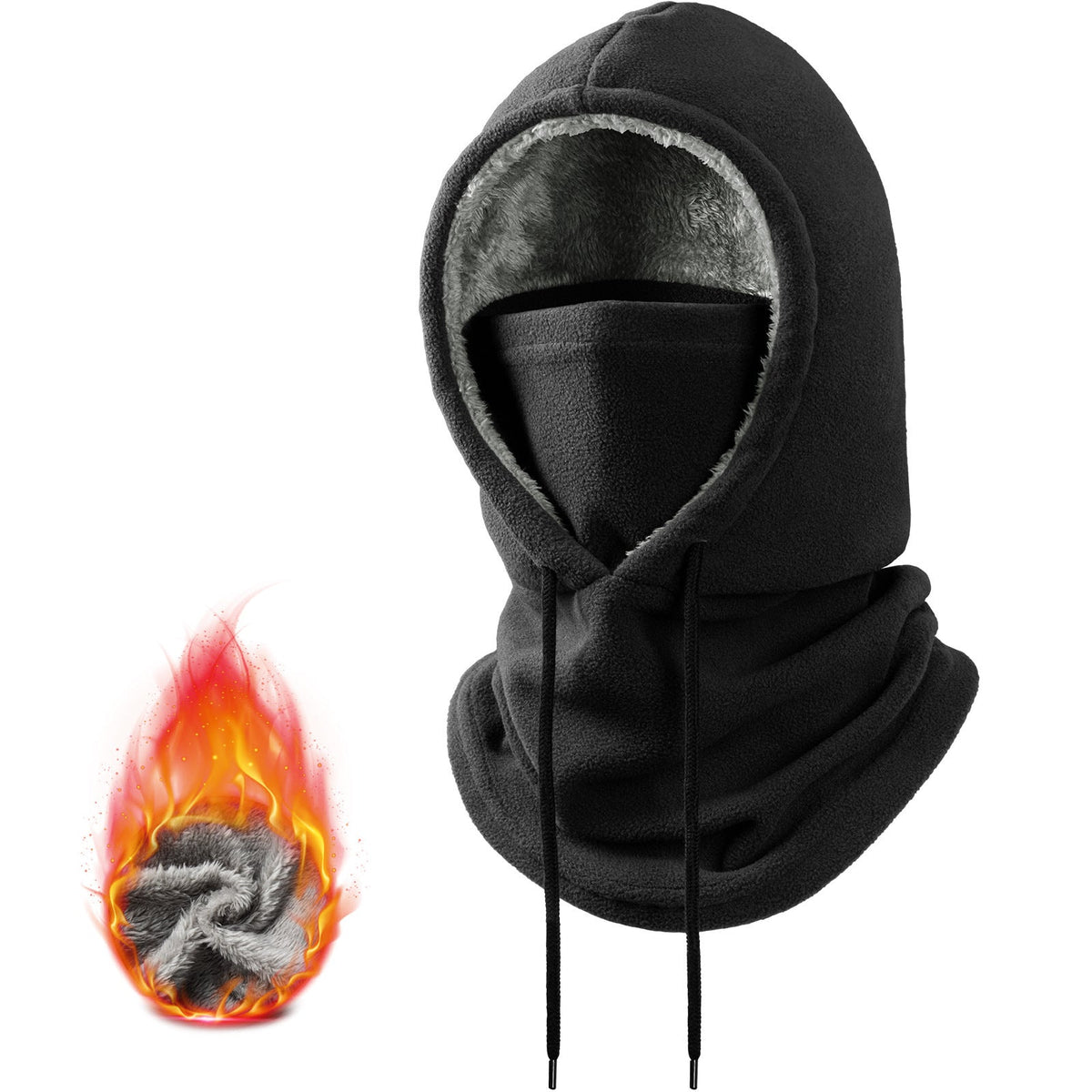 Fleecegefütterte 3-in-1-Winter-Sturmhaube – Warm, windgeschützt und verstellbar für Gesicht, Ohren und Hals