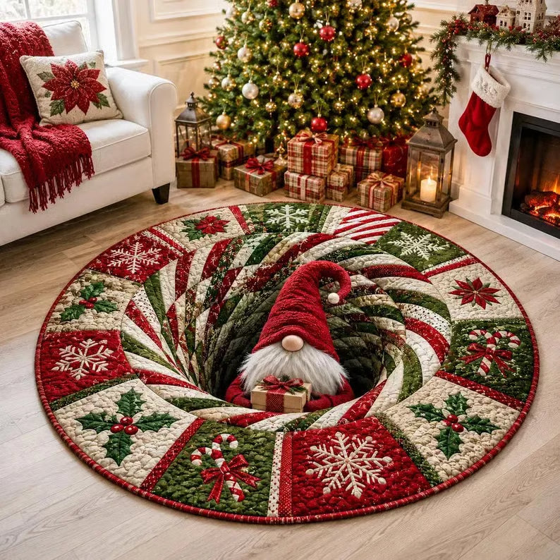 3D-Wirbelquilted Weihnachtsteppich