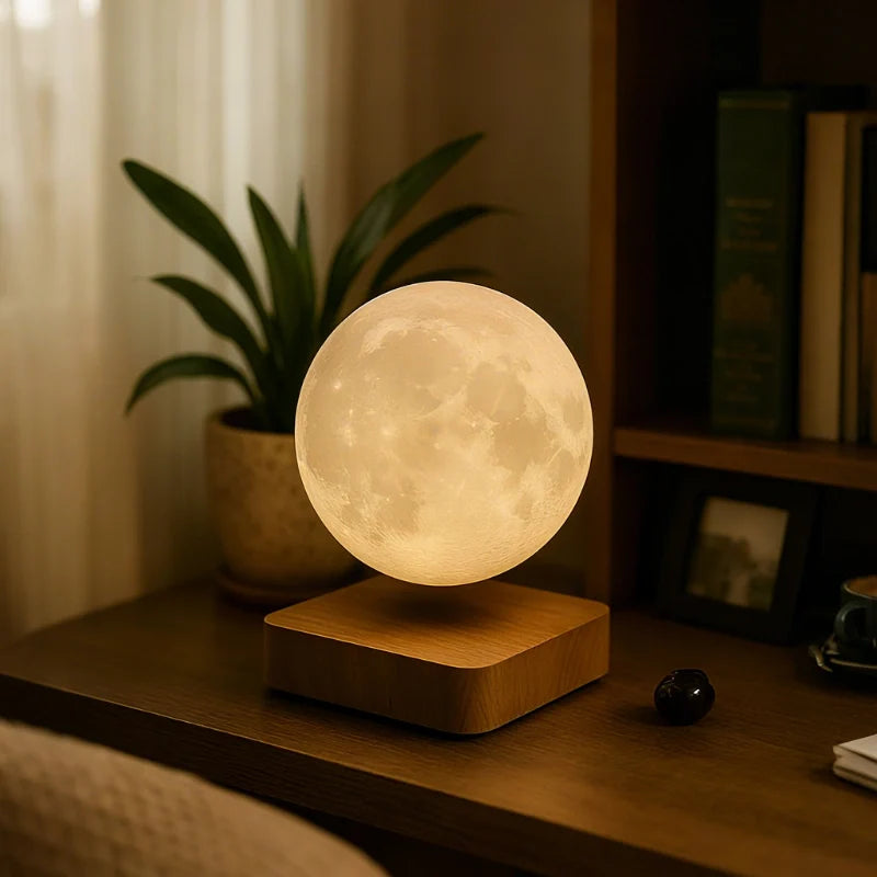 Schwebende Lampe mit magnetischer Levitation