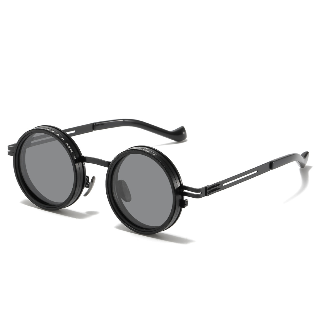 Camp Basel | Vortexyn Runde Punk-Steampunk-Sonnenbrille mit Dimm-Funktion