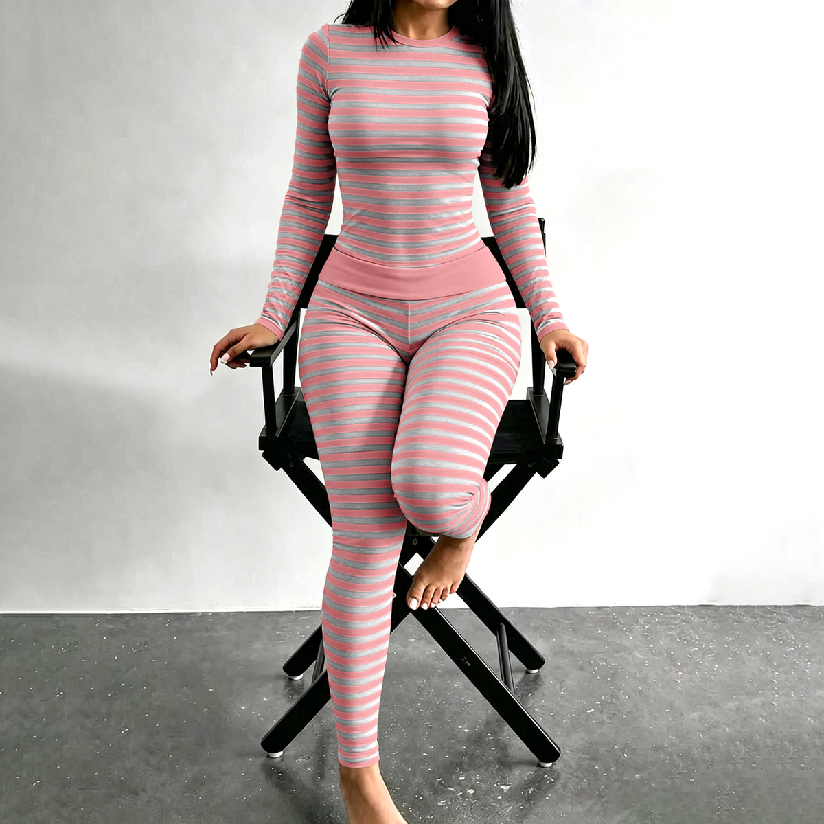 Sofia Gestreiftes Fit Set