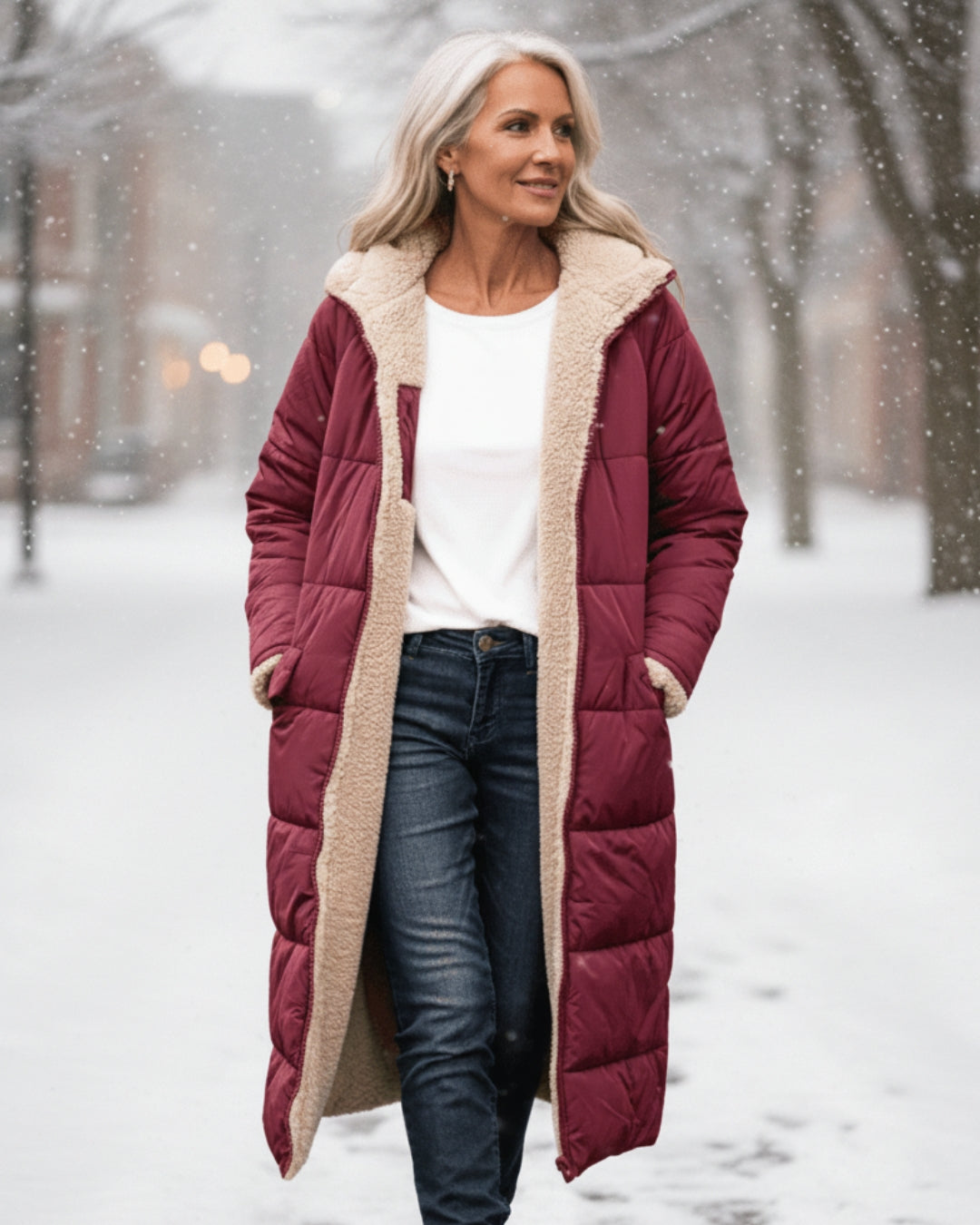 Warme Doppelseitige Winterjacke