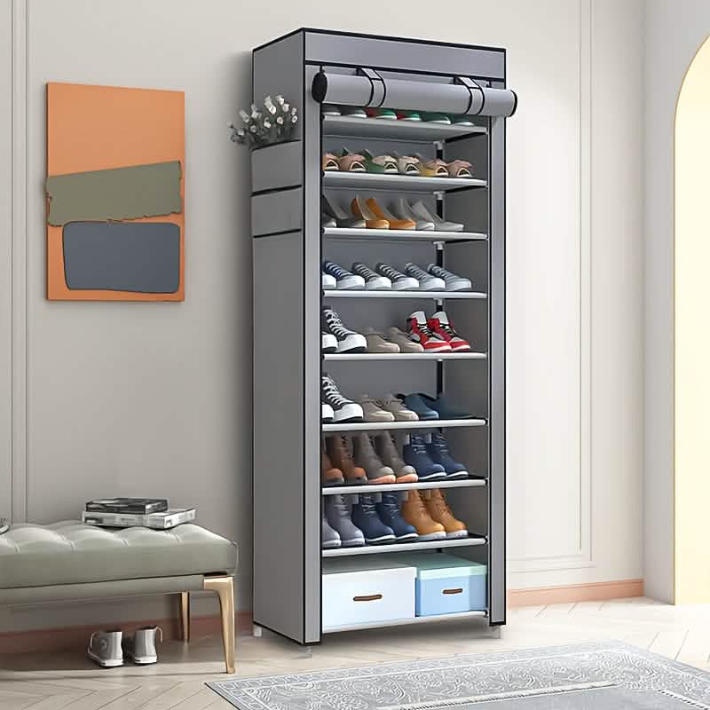 10-lagiges 9-Fach Schuhregal Aufbewahrung Schrank Organizer