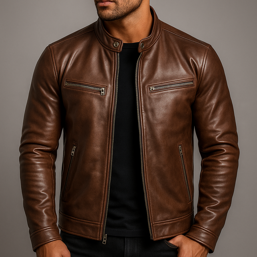 Vintage Lederjacke für Herren – Zeitloser Stil, erstklassige Verarbeitung und ganztägiger Komfort