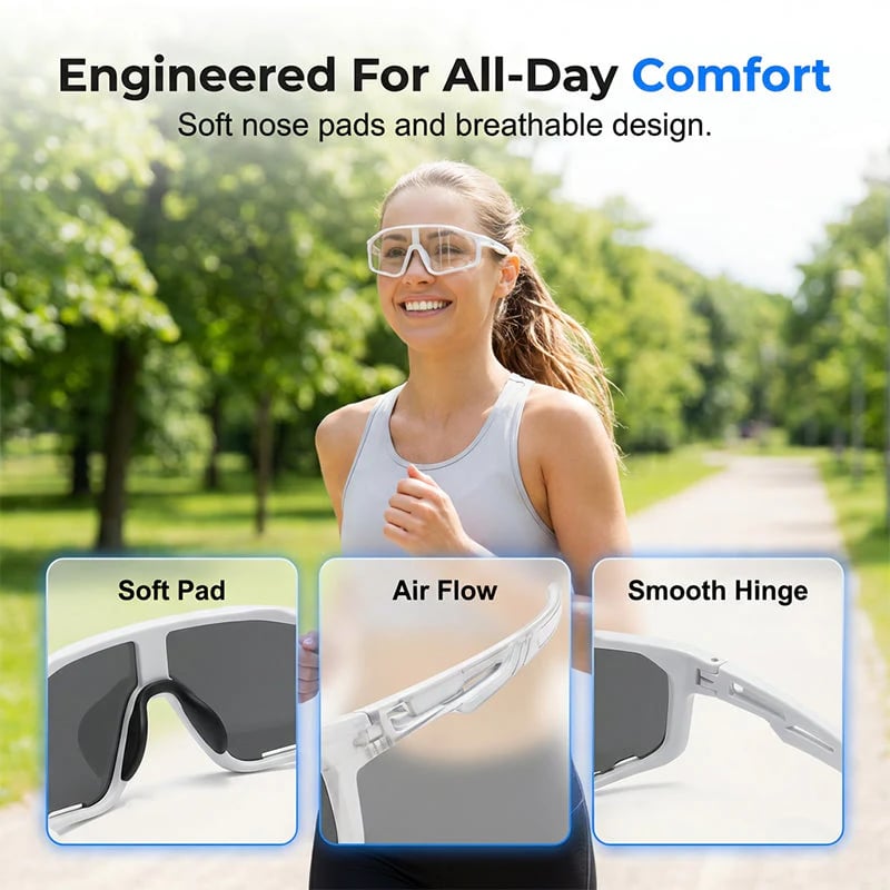 Photochrome Radsportbrille – passt sich sofort Lichtveränderungen an