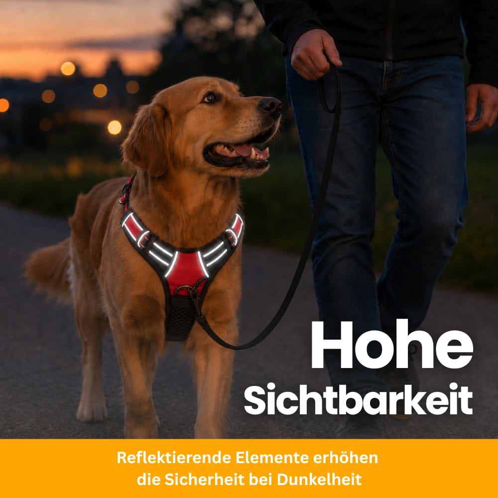 Gepolstertes Anti-Zug Hundegeschirr