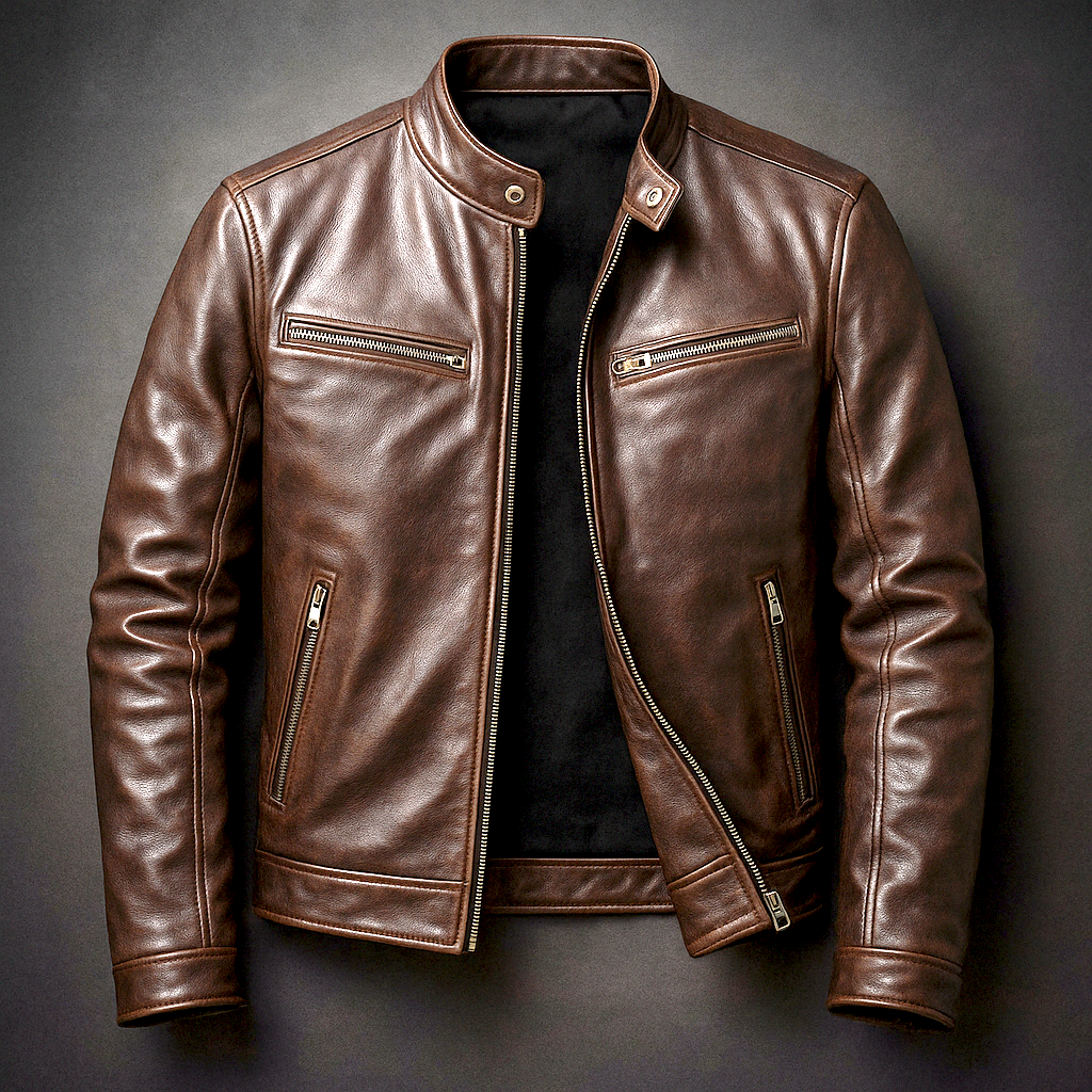 Vintage Lederjacke für Herren – Zeitloser Stil, erstklassige Verarbeitung und ganztägiger Komfort