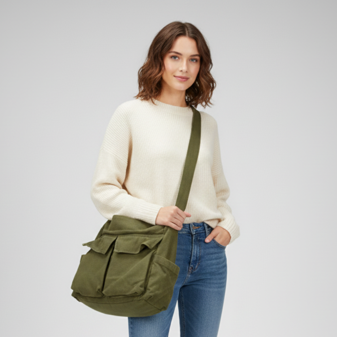 Camp Basel | Canvas-Schulter-Satchel-Tasche