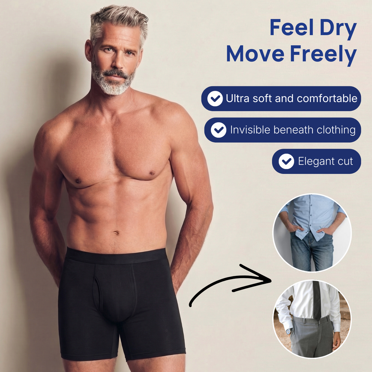 Herren Ultra-Absorbierende Inkontinenz Boxershorts