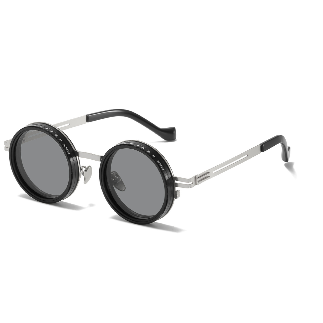 Camp Basel | Vortexyn Runde Punk-Steampunk-Sonnenbrille mit Dimm-Funktion