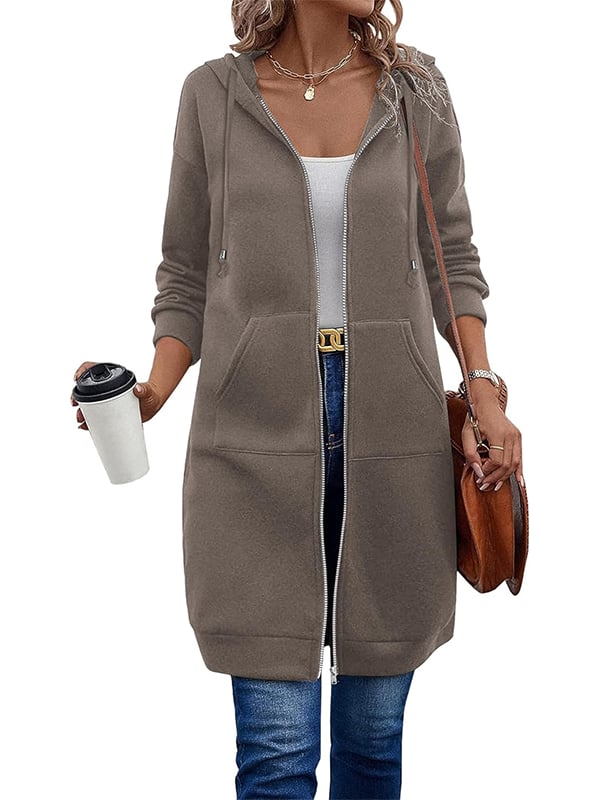 Damen Fleece-Hoodies mit Reißverschluss