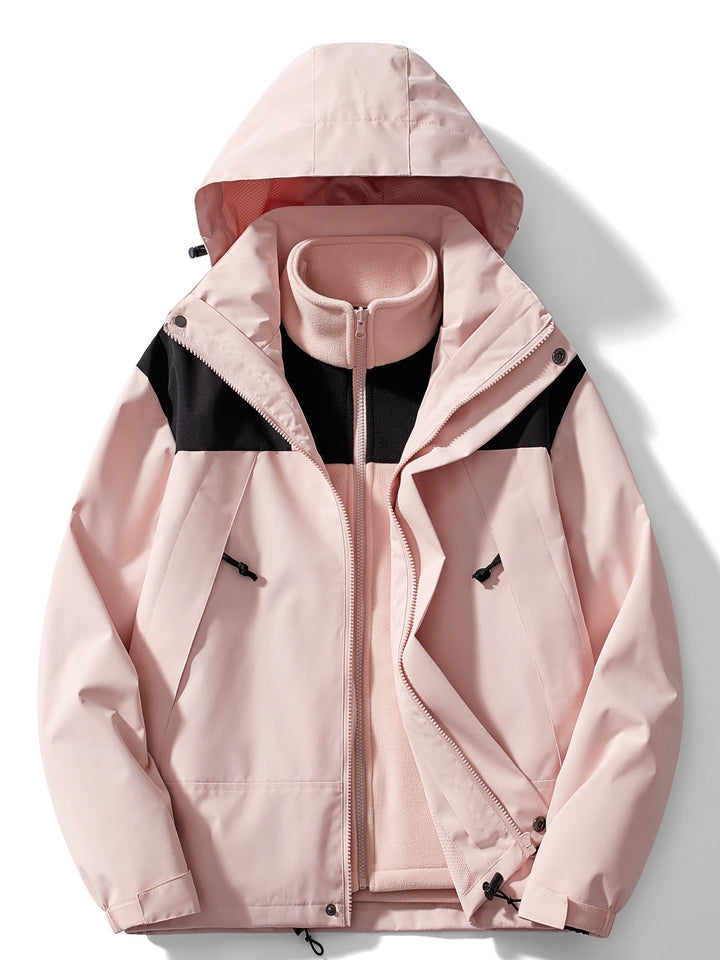 3-in-1 Outdoorjacke Damen Wasserdicht & Winddicht