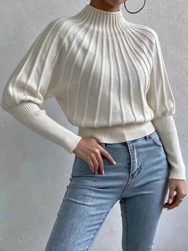 Luna Lässiger Herbst Rollkragenpullover