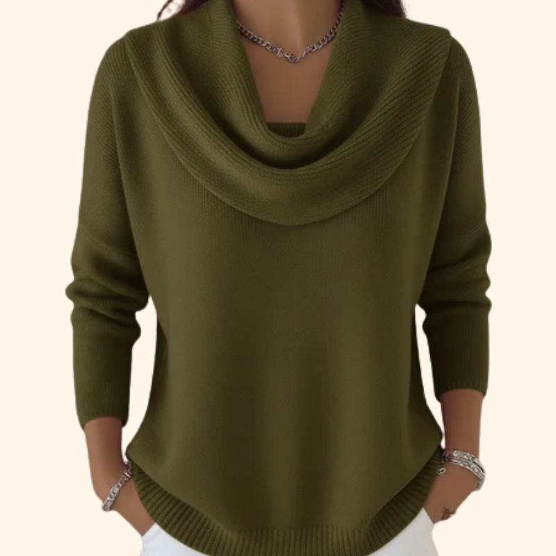 Damen Pullover mit Rollkragen in Relaxed-Passform aus Strick