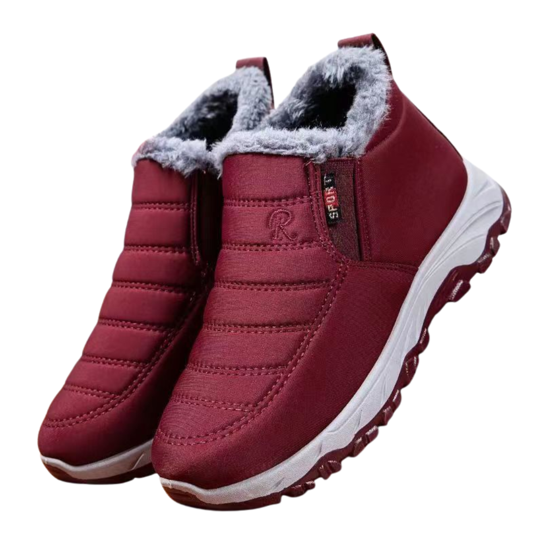 WinterBoots: Männer und Frauen Easy Slip-On Fleece gefütterte Winterstiefel