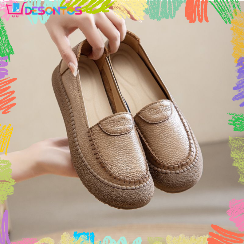 Schuhe mit weicher Sohle aus 100% echtem Rindsleder