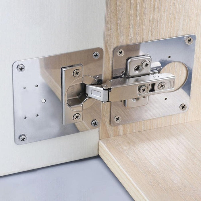 Edelstahl-Schrankscharnier-Reparaturplatten-Set