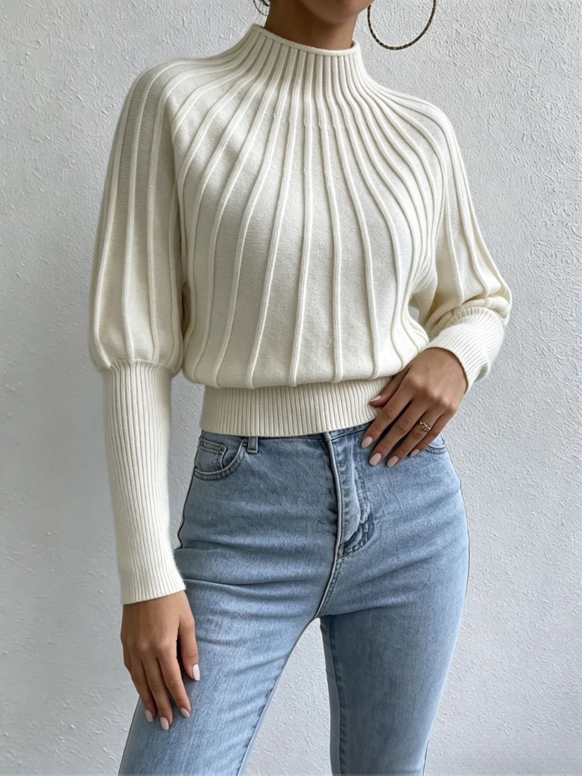 Luna Lässiger Herbst Rollkragenpullover