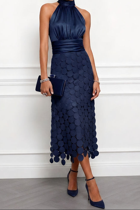 Celine Elegantes Midi-Hochzeitskleid für den Herbst