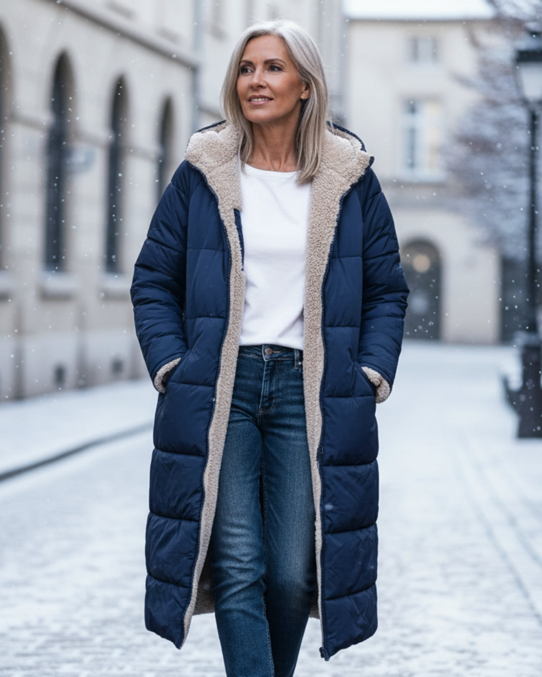 Warme Doppelseitige Winterjacke