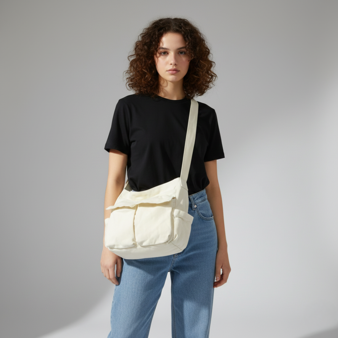 Camp Basel | Canvas-Schulter-Satchel-Tasche