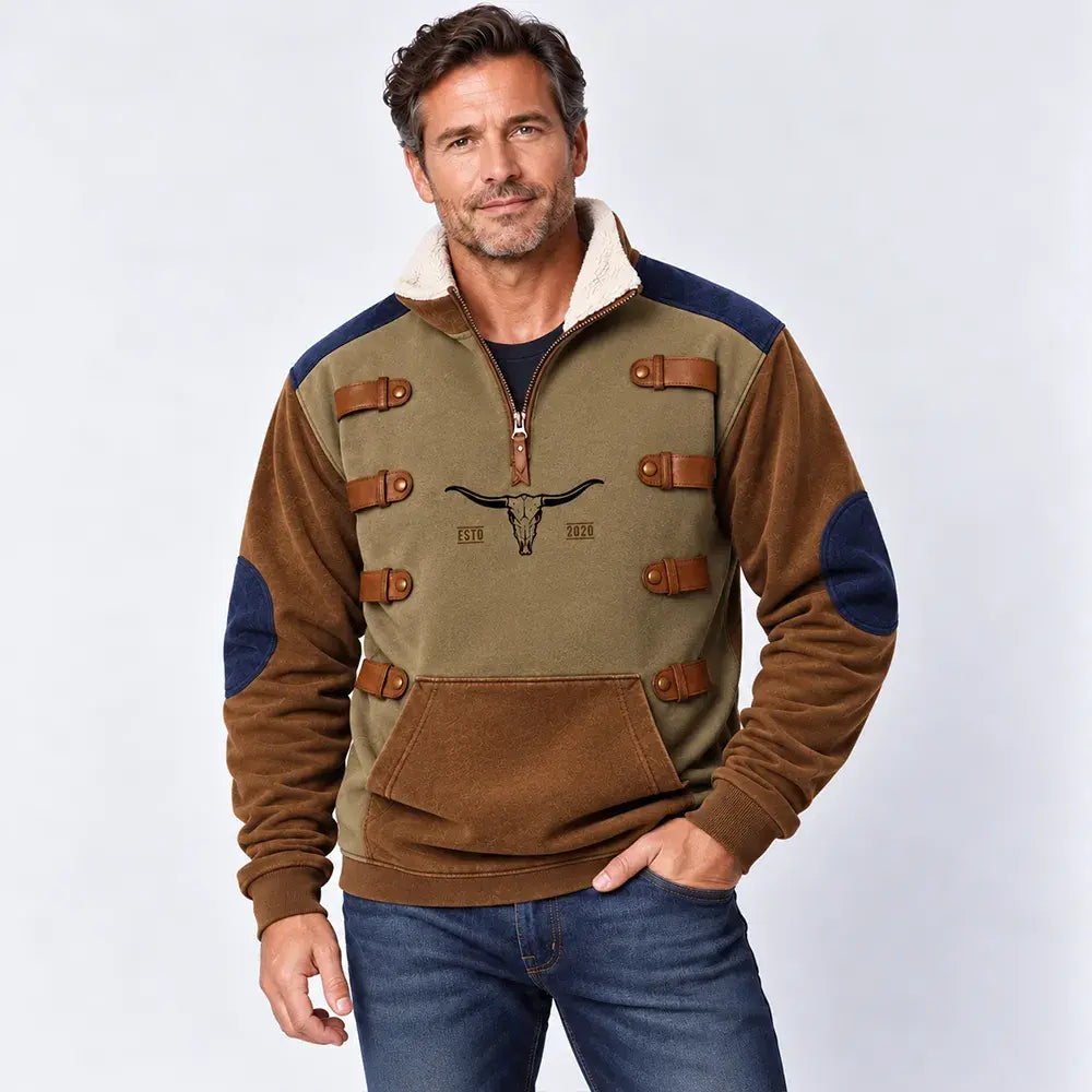 Modernes Herren-Langarmshirt mit 3D-Druck für Herbst/Winter