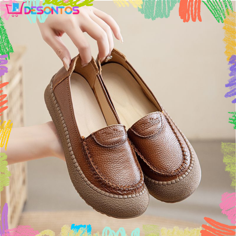 Schuhe mit weicher Sohle aus 100% echtem Rindsleder