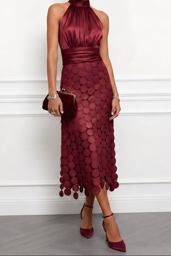 Celine Elegantes Midi-Hochzeitskleid für den Herbst
