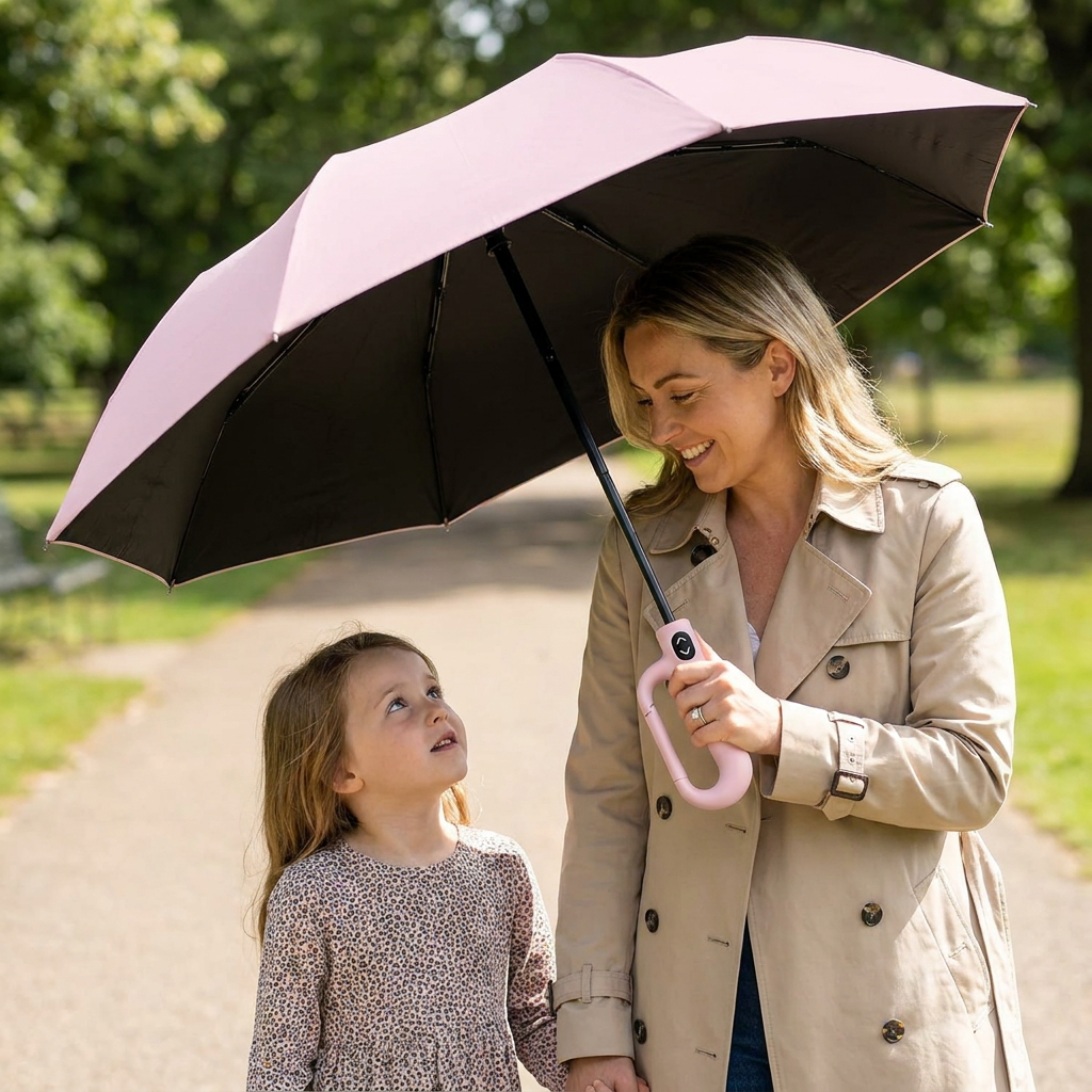 Premium Automatischer Faltschirm für Sonne & Regen – Kompakt & Windfest