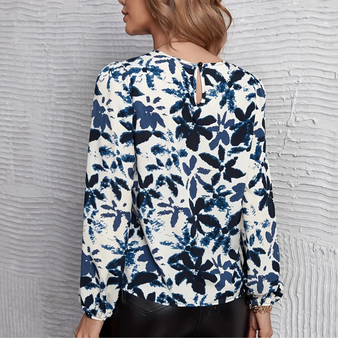 Bluse mit Blumenprint und langen Ärmeln