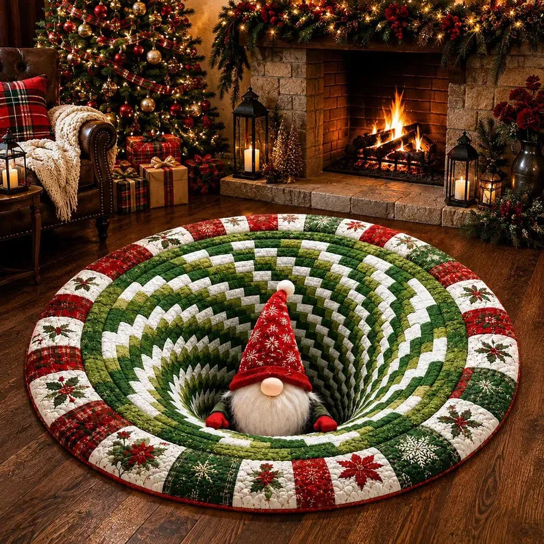 3D-Wirbelquilted Weihnachtsteppich