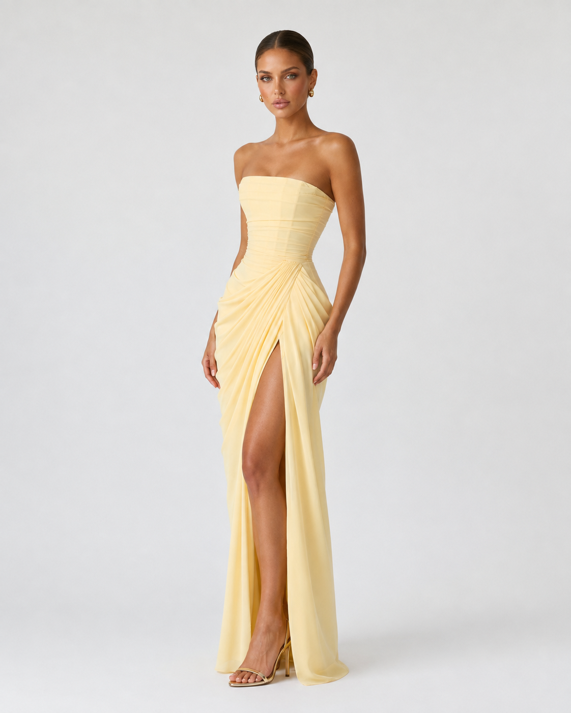 Drapiertes Abendkleid