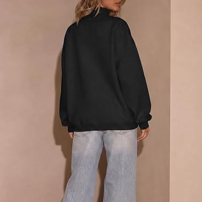 Damen Oversized Sweatshirt mit Knopfleiste