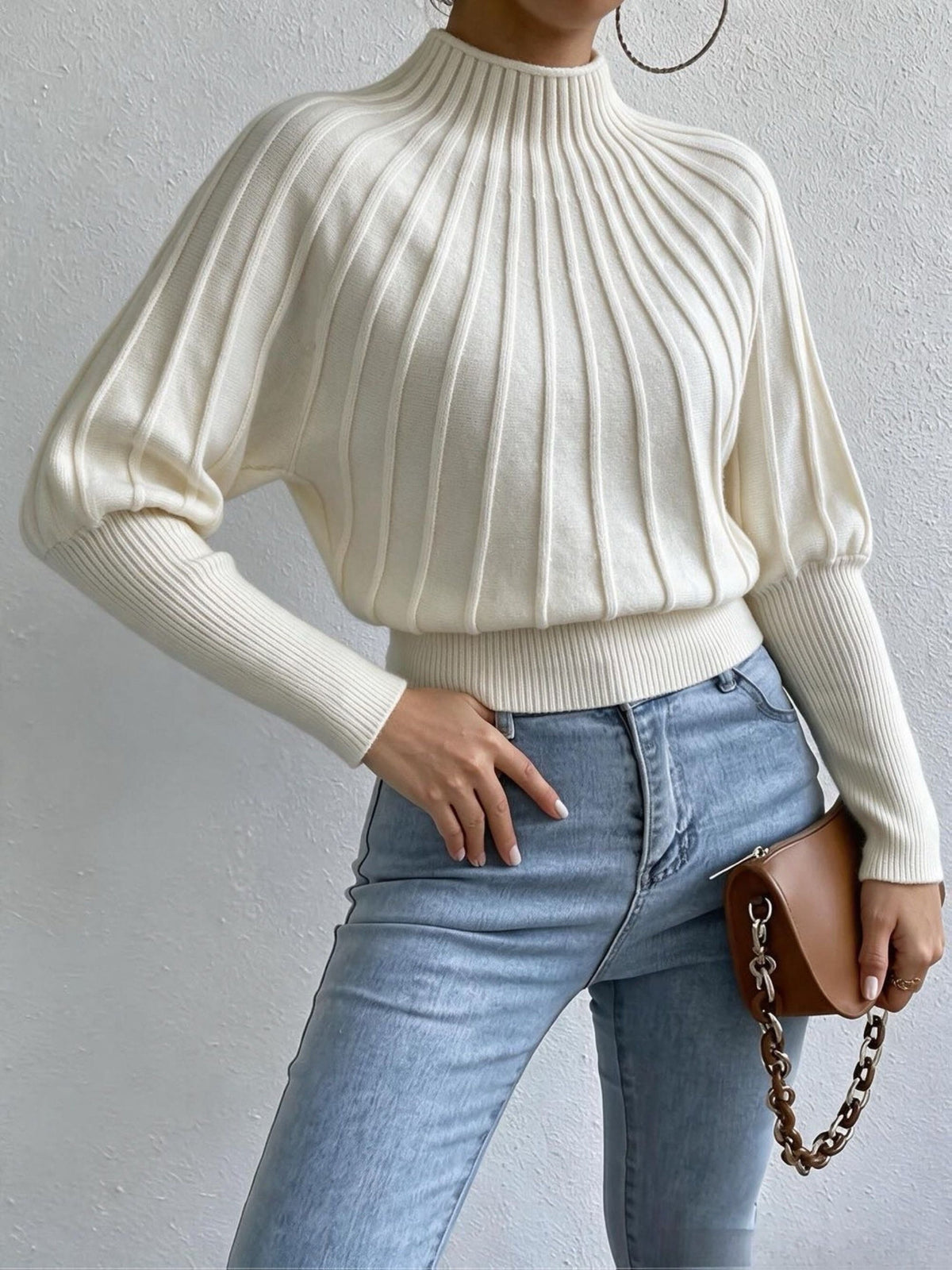 Luna Lässiger Herbst Rollkragenpullover
