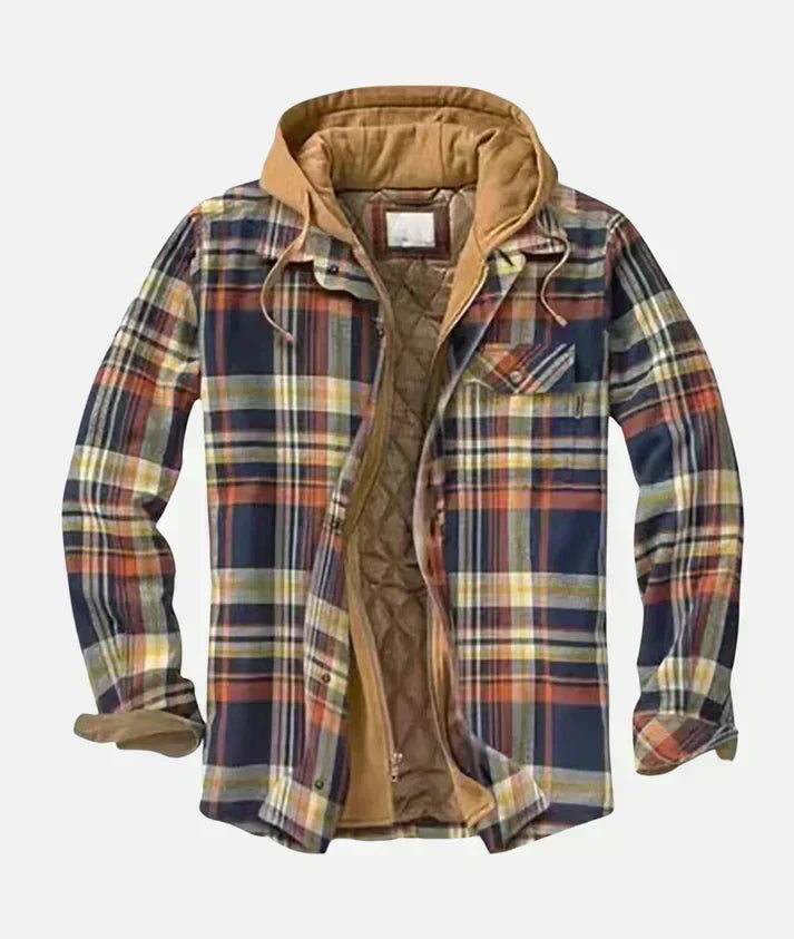 Karierte Patchwork-Jacke