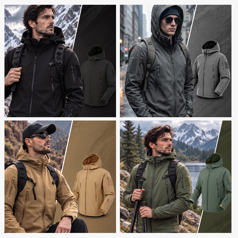 Herren Wasserdichte Isolierte Outdoor-Jacke für Wind und Regen