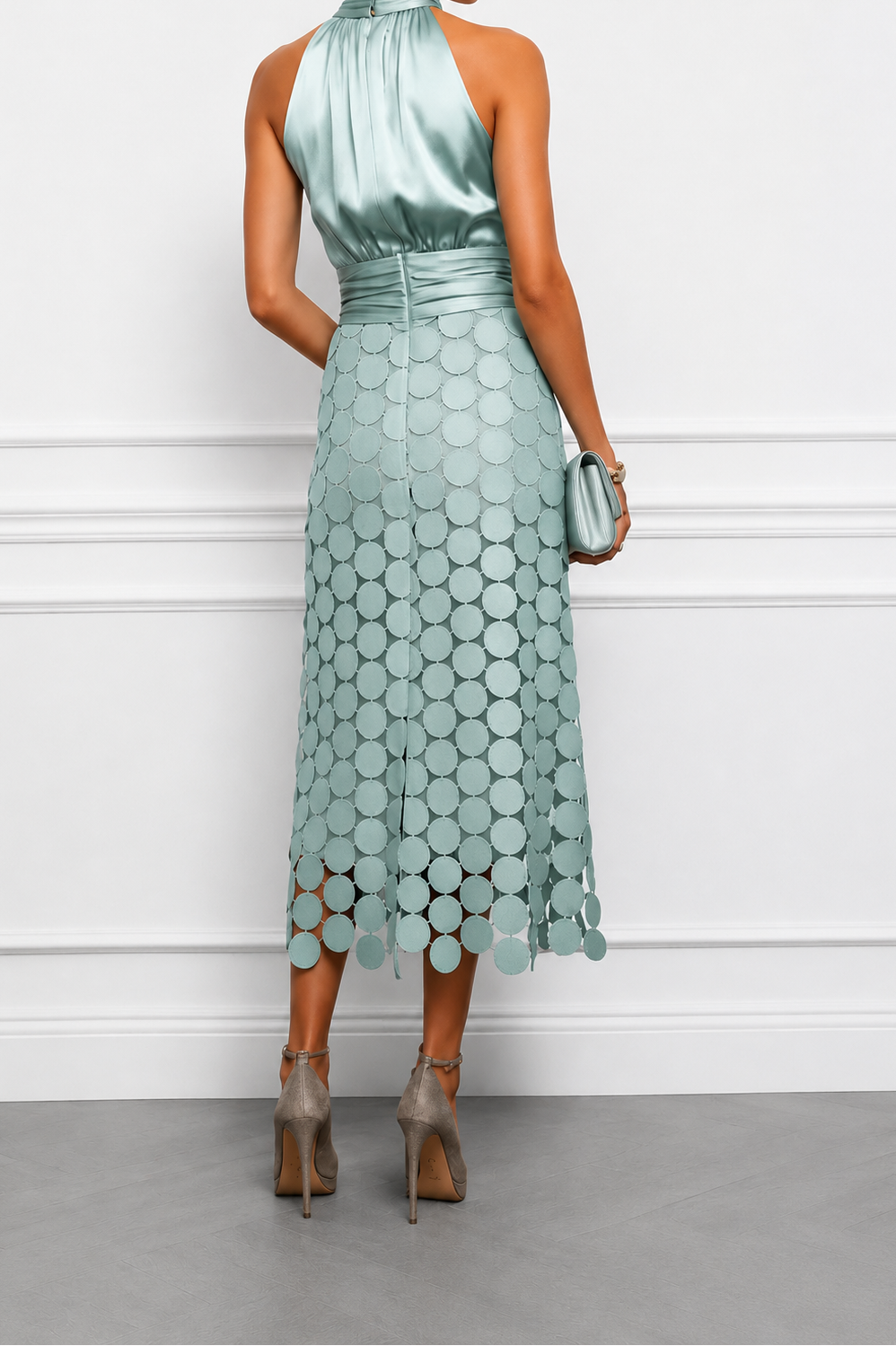 Celine Elegantes Midi-Hochzeitskleid für den Herbst