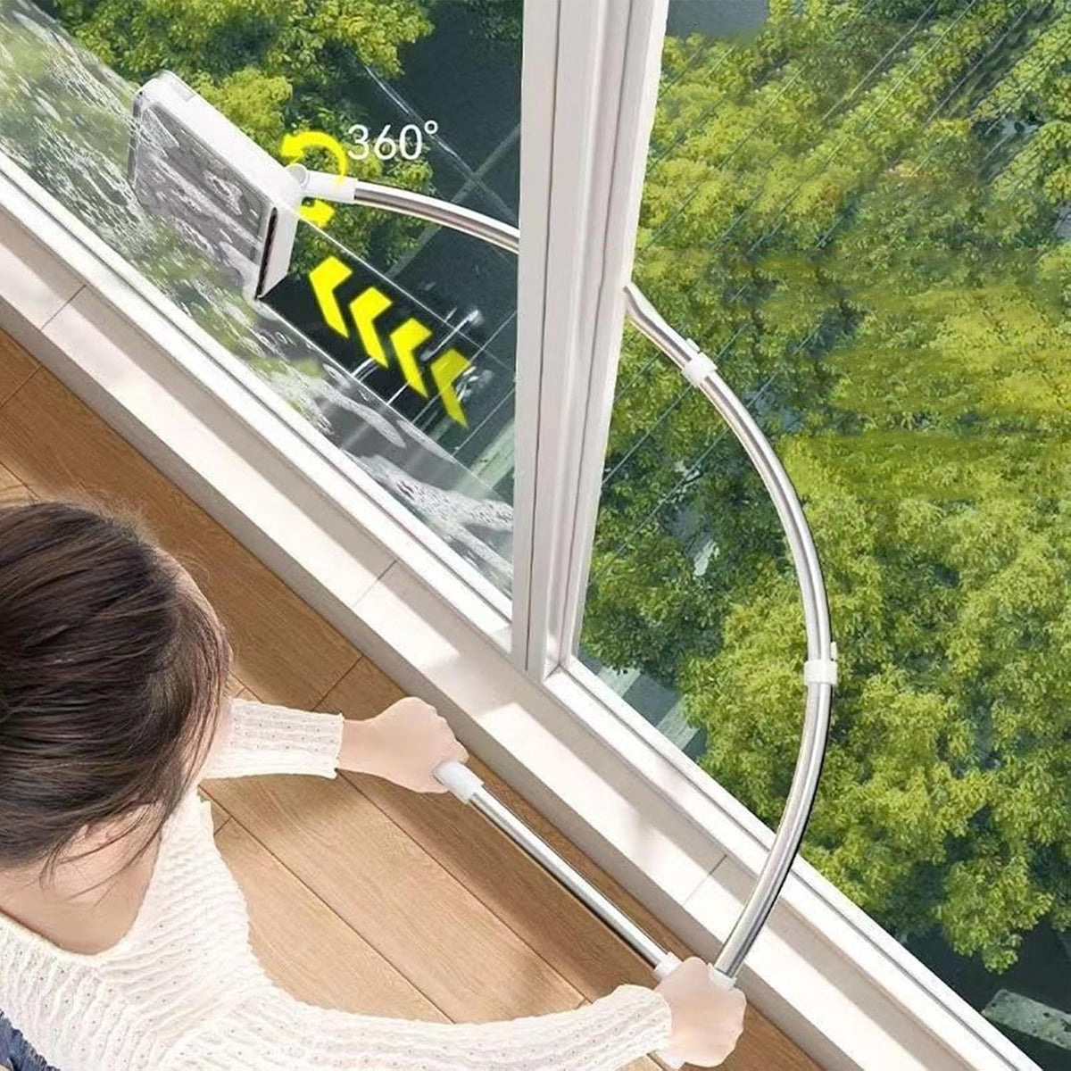 Ausziehbares Fensterreinigungswerkzeug mit Dual-Modus