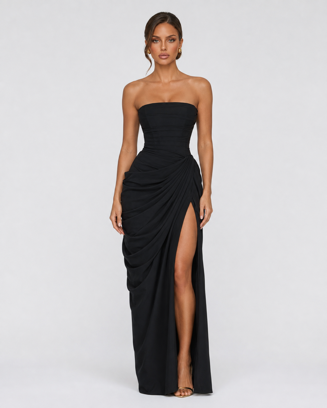 Drapiertes Abendkleid