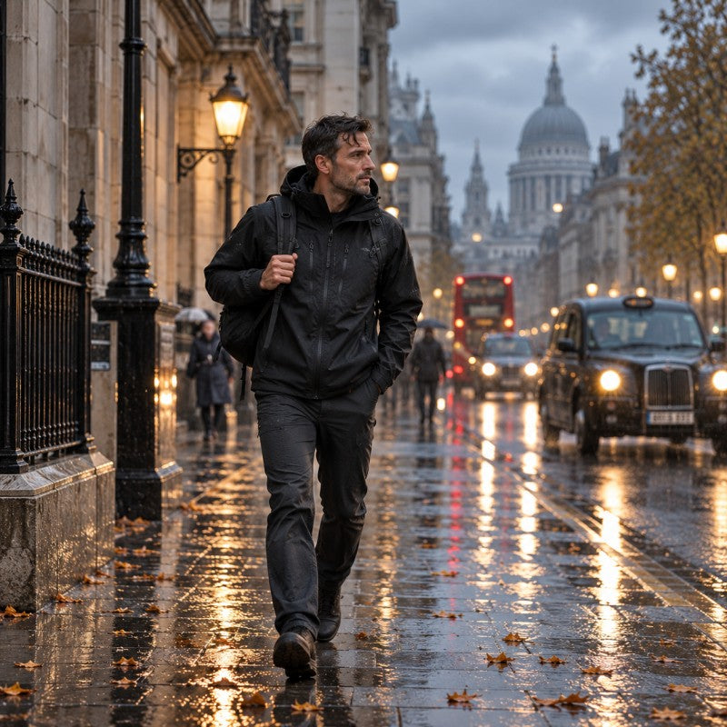 Herren Wasserdichte Isolierte Outdoor-Jacke für Wind und Regen