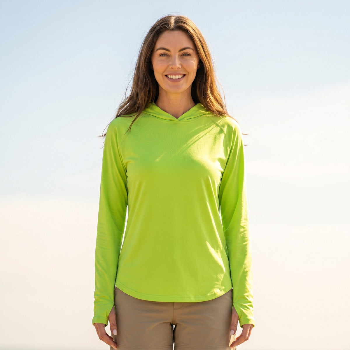 Damen-Sonnenschutz-Hoodie – UPF 50+ Leichtes Kapuzen-UV-Schutz-Oberteil
