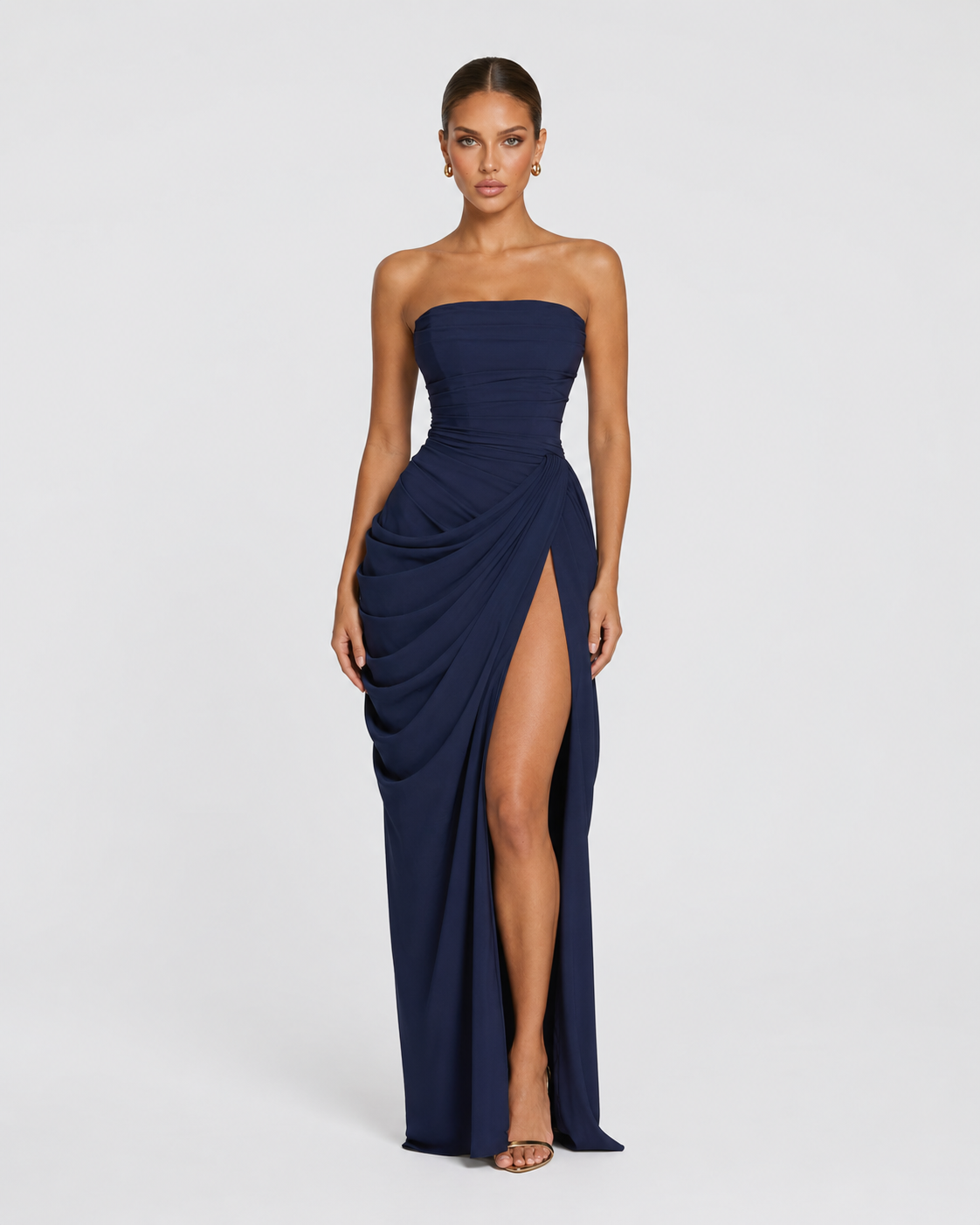 Drapiertes Abendkleid