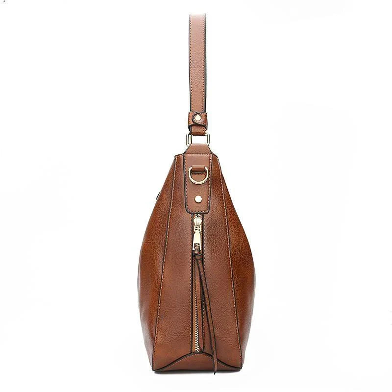 Luxuriöses Leder 3-teiliges Hobo-Taschen-Set