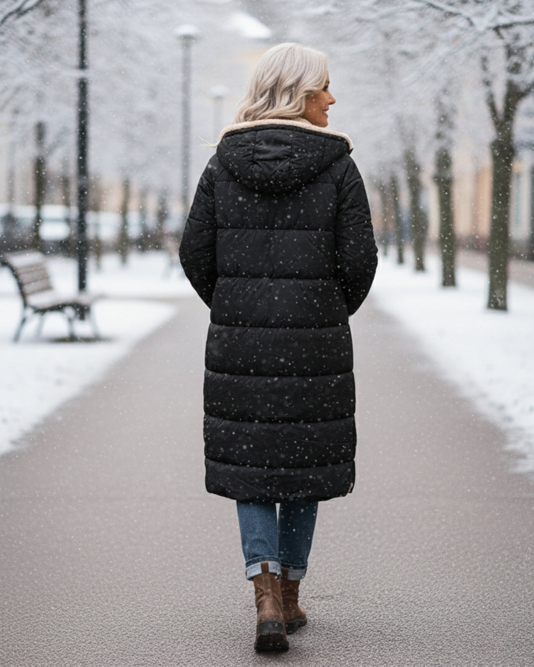 Warme Doppelseitige Winterjacke
